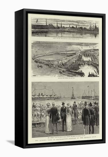 The Queen's Visit to Southampton, Opening of the Empress Dock-null-Framed Stretched Canvas