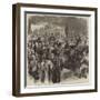 The Queen's Visit to the City, Reception of Her Majesty at the Surrey End of Blackfriars New Bridge-Sir John Gilbert-Framed Giclee Print