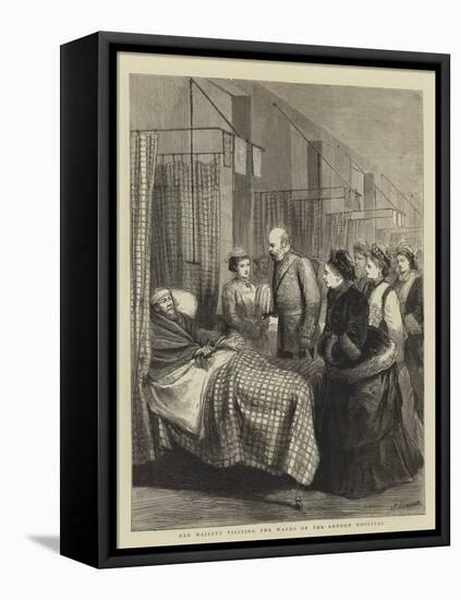 The Queen's Visit to the East End, Her Majesty Visiting the Wards of the London Hospital-Godefroy Durand-Framed Stretched Canvas