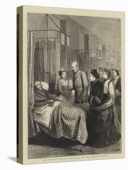 The Queen's Visit to the East End, Her Majesty Visiting the Wards of the London Hospital-Godefroy Durand-Stretched Canvas