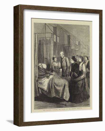 The Queen's Visit to the East End, Her Majesty Visiting the Wards of the London Hospital-Godefroy Durand-Framed Giclee Print