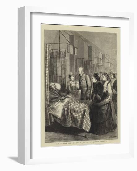 The Queen's Visit to the East End, Her Majesty Visiting the Wards of the London Hospital-Godefroy Durand-Framed Giclee Print