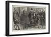 The Queen's Visit to the Royal Naval Exhibition, Her Majesty in the Camperdown Gallery-Sydney Prior Hall-Framed Giclee Print