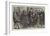 The Queen's Visit to the Royal Naval Exhibition, Her Majesty in the Camperdown Gallery-Sydney Prior Hall-Framed Giclee Print