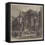 The Queen's Visit to the Scottish Border, Her Majesty at Melrose Abbey-null-Framed Stretched Canvas