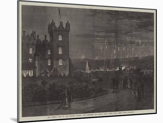 The Queen's Visit to the Scottish Border, the Fireworks and Beacon Fires Viewed from Floors Castle-null-Mounted Giclee Print