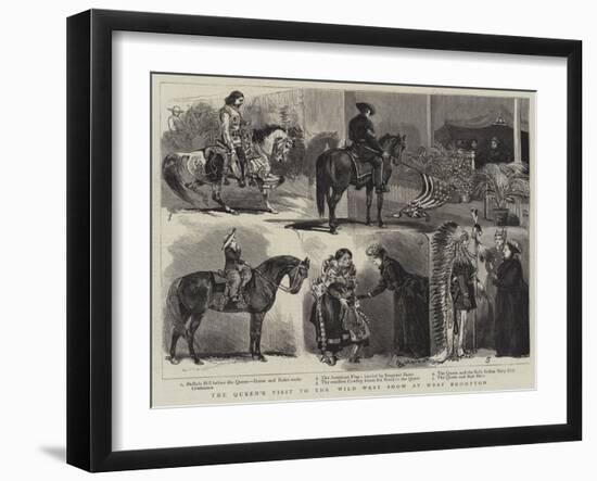 The Queen's Visit to the Wild West Show at West Brompton-Alfred Chantrey Corbould-Framed Giclee Print