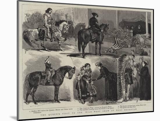 The Queen's Visit to the Wild West Show at West Brompton-Alfred Chantrey Corbould-Mounted Giclee Print