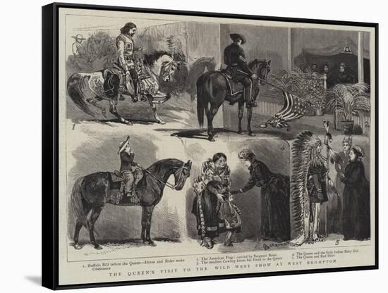 The Queen's Visit to the Wild West Show at West Brompton-Alfred Chantrey Corbould-Framed Stretched Canvas