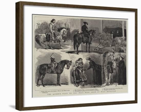 The Queen's Visit to the Wild West Show at West Brompton-Alfred Chantrey Corbould-Framed Giclee Print