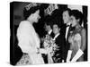 The Queen Talking to Bruce Forsythe and Eartha Kitt. November 1958-null-Stretched Canvas
