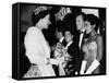 The Queen Talking to Bruce Forsythe and Eartha Kitt. November 1958-null-Framed Stretched Canvas