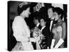 The Queen Talking to Bruce Forsythe and Eartha Kitt. November 1958-null-Stretched Canvas