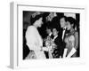 The Queen Talking to Bruce Forsythe and Eartha Kitt. November 1958-null-Framed Photographic Print