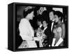 The Queen Talking to Bruce Forsythe and Eartha Kitt. November 1958-null-Framed Stretched Canvas