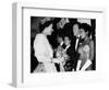 The Queen Talking to Bruce Forsythe and Eartha Kitt. November 1958-null-Framed Photographic Print