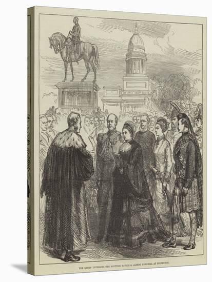 The Queen Unveiling the Scottish National Albert Memorial at Edinburgh-null-Stretched Canvas