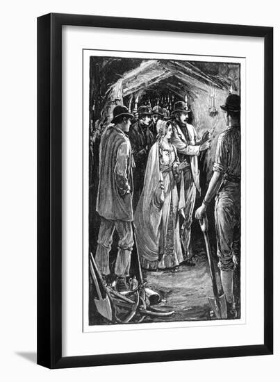 The Queen Visiting a Cornish Iron Mine, C1840S-null-Framed Giclee Print
