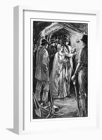 The Queen Visiting a Cornish Iron Mine, C1840S-null-Framed Giclee Print