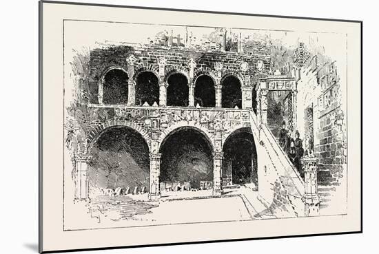 The Queen Visiting the Bargello Palace, Florence Italy, 1888-null-Mounted Giclee Print