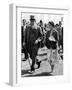 The Queen Wearing a Summer Dress, with Hat of Emerald Green and a Matching Short Coat-null-Framed Photographic Print