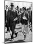 The Queen Wearing a Summer Dress, with Hat of Emerald Green and a Matching Short Coat-null-Mounted Photographic Print