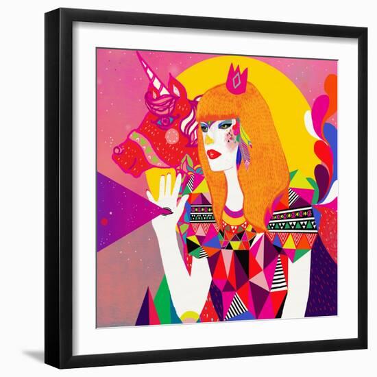 The Queen-Diela Maharanie-Framed Art Print