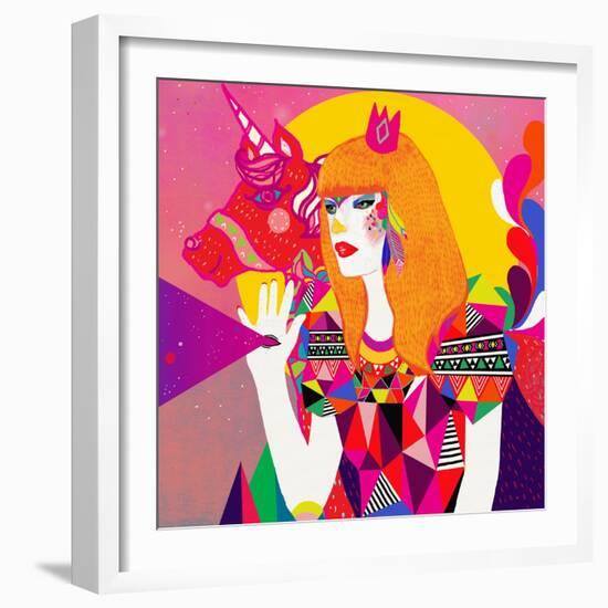 The Queen-Diela Maharanie-Framed Art Print