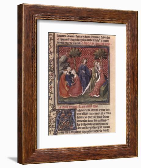 The Quest For the Holy Grail and Arthurs Death, Part of the Manuscript Lancelot of the Lake-null-Framed Giclee Print