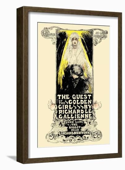 The Quest of the Golden Girl, by Richard Le Gallienne-Ethel Reed-Framed Art Print