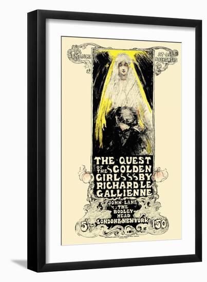 The Quest Of The Golden Girl, By Richard Le Gallienne-Ethel Reed-Framed Art Print