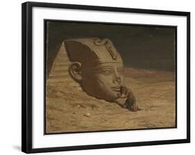 The Questioner of the Sphinx (Oil on Canvas)-Elihu Vedder-Framed Giclee Print