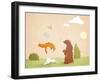 The Quick Red Fox, 2021 (Digital)-Roberta Murray-Framed Giclee Print