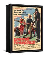 The Quiet Man, French Movie Poster, 1952-null-Framed Stretched Canvas