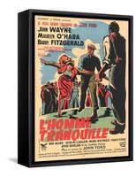 The Quiet Man, French Movie Poster, 1952-null-Framed Stretched Canvas