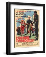 The Quiet Man, French Movie Poster, 1952-null-Framed Art Print