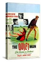 The Quiet Man, German Movie Poster, 1952-null-Stretched Canvas