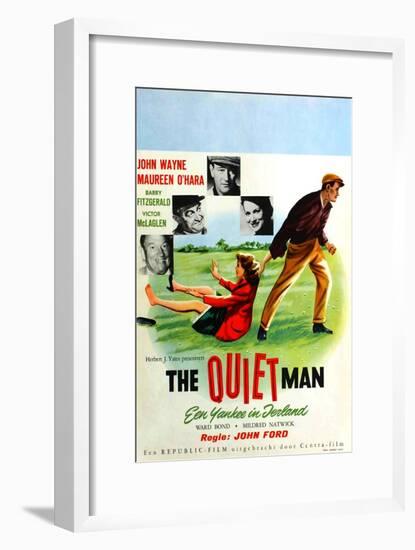 The Quiet Man, German Movie Poster, 1952-null-Framed Art Print