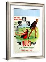 The Quiet Man, German Movie Poster, 1952-null-Framed Art Print