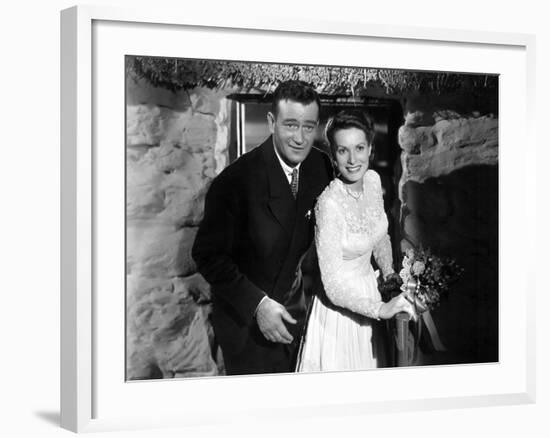 The Quiet Man, John Wayne, Maureen O'Hara, 1952-null-Framed Photo