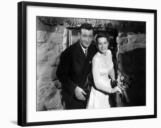 The Quiet Man, John Wayne, Maureen O'Hara, 1952-null-Framed Photo