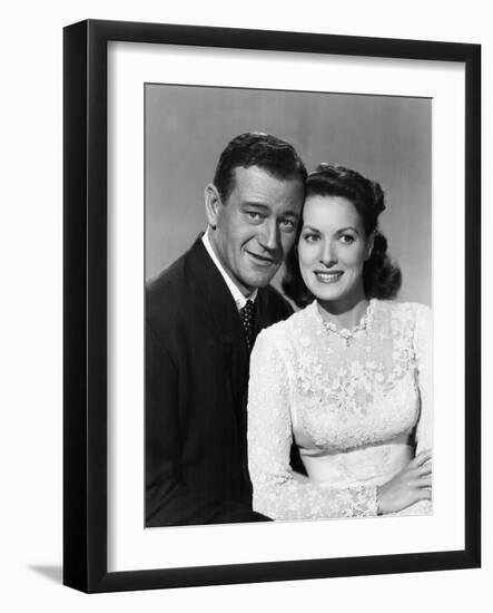 The Quiet Man, John Wayne, Maureen O'Hara, 1952-null-Framed Photo