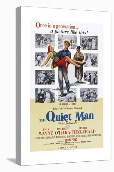 The Quiet Man, Maureen O'Hara, John Wayne, Barry Fitzgerald, 1952-null-Stretched Canvas