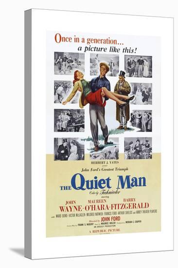 The Quiet Man, Maureen O'Hara, John Wayne, Barry Fitzgerald, 1952-null-Stretched Canvas