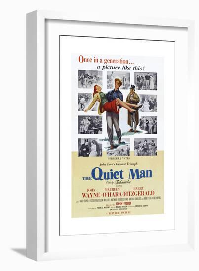 The Quiet Man, Maureen O'Hara, John Wayne, Barry Fitzgerald, 1952-null-Framed Art Print