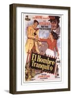 The Quiet Man, Spanish Movie Poster, 1952-null-Framed Art Print