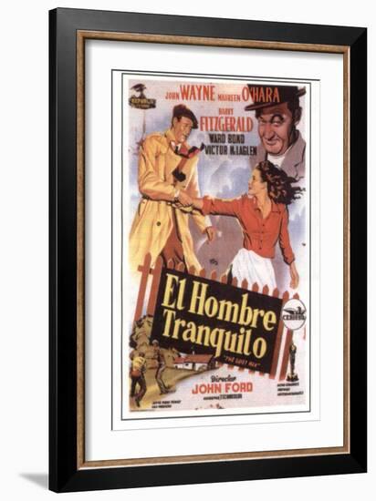 The Quiet Man, Spanish Movie Poster, 1952-null-Framed Art Print