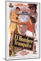 The Quiet Man, Spanish Movie Poster, 1952-null-Mounted Art Print