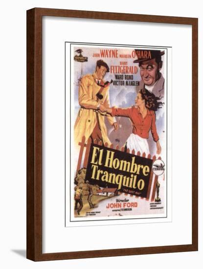 The Quiet Man, Spanish Movie Poster, 1952-null-Framed Art Print