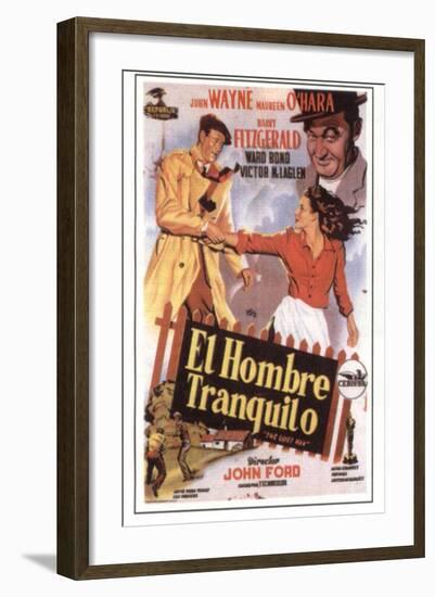 The Quiet Man, Spanish Movie Poster, 1952-null-Framed Art Print